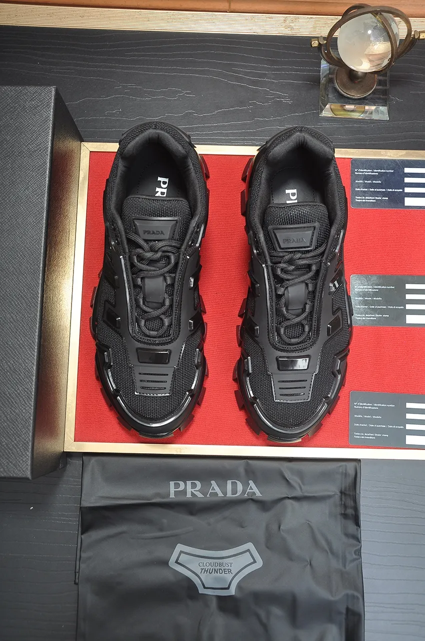 Men's shoes 💰620💶[PRADA] Top original items, new seasonal styles, high quality original items, top original breathable fabric + imported glue, imported stretch fabric inside with original cowhide foot pads, original air cushion outsole! Quality guaranteed! Code 38-45 (45 customized)